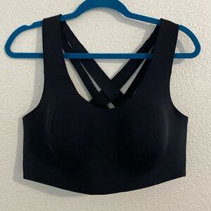 NWOT- New Balance -all black high support sports bra-42D